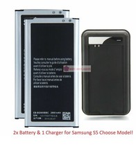 2 replacement battery and 1 Wall Charger for Samsung Galaxy s s5 sV cell phone