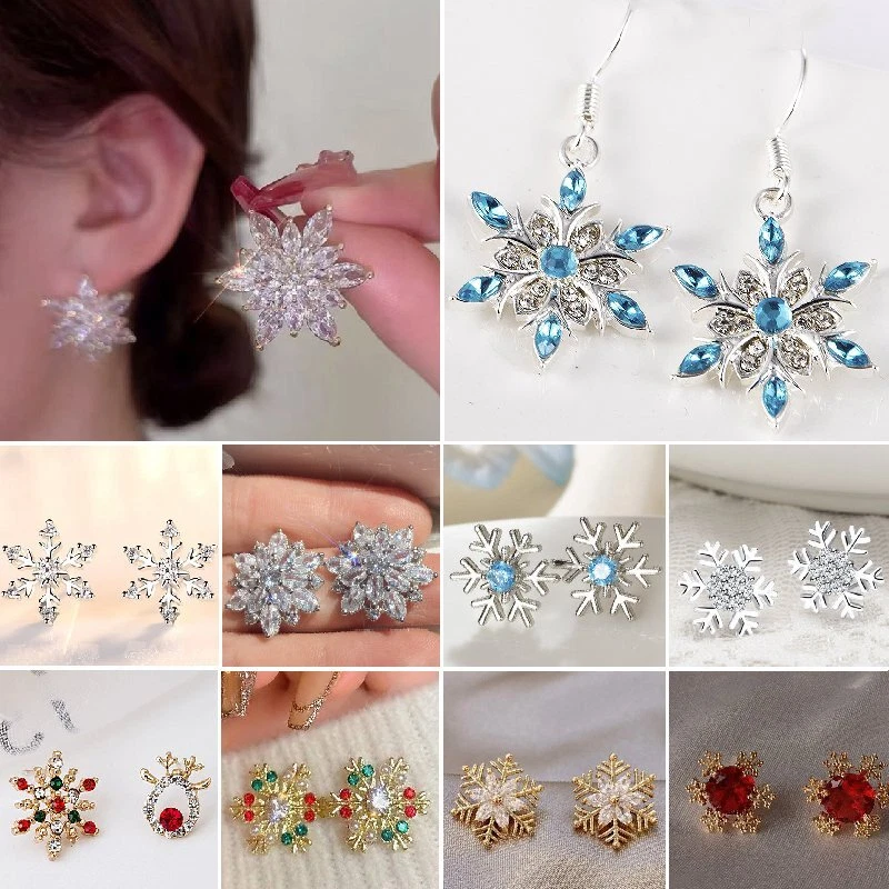 Drop snowflake hotsell earrings