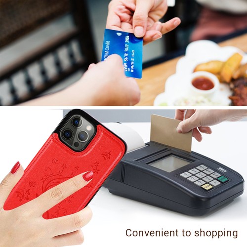 For iPhone 15 Pro Max 14 13 12 11 XS XR 876+ WOMEN Leather Card Wallet Flip Case - Picture 56 of 86
