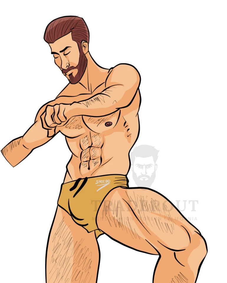 H.E.Arts masculine logo custom print on Speedo Men Gold swim brief swimwear - Image 3 of 4