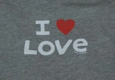XL NWT Women's Life is Good Heart Love Gray SS Crusher Vee