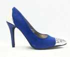Woman’s Liliana Blue And Silver High Heel Shoes Size 5.5