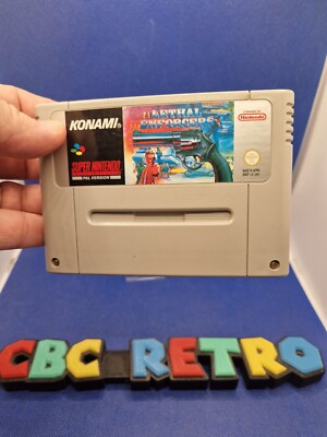 Lethal Enforcers - Nintendo SNES Game Cart Konami UK PAL Sent Tracked Delivery 