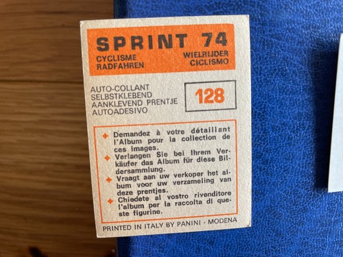 PANINI SPRINT 74 MOLTENI BELGIQUE SPRUYT N 128 VELINA ORIG - Picture 2 of 2
