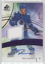 2020 Upper Deck SP Game Used Purple Jersey 64/65 Olli Juolevi Rookie Auto RC z4k