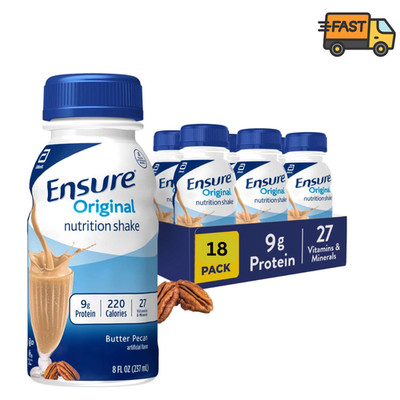 18 Pack Ensure Original Protein Shake Milk Chocolate 8 fl oz Meal Drink
