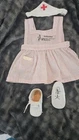 Vintage Cabbage Patch Kid Babyland General Hospital Nurse Candy Stripe Dress