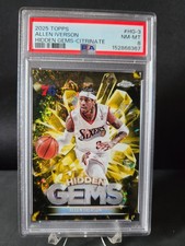 2025 Topps Allen Iverson Hidden Gems - Citrinate PSA 8 Numbered 4/10