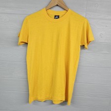 Vintage 80s Nike Blue Tag Yellow Blank Tshirt Size Small Made In USA