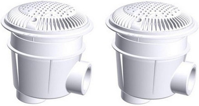 Hayward WG1053AVPAK2 1-1/2-Inch White Dual Suction Outlet for Concrete Pools