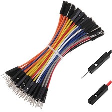 Breadboard Jumper Wires 22AWG Female to Male Pack of 120 Pieces Red and Black...