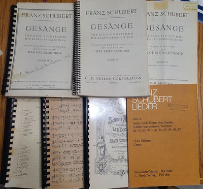 Lot 7 Vintage Franz Schubert Piano Song Revised by Max Friedlaender, CF Peters