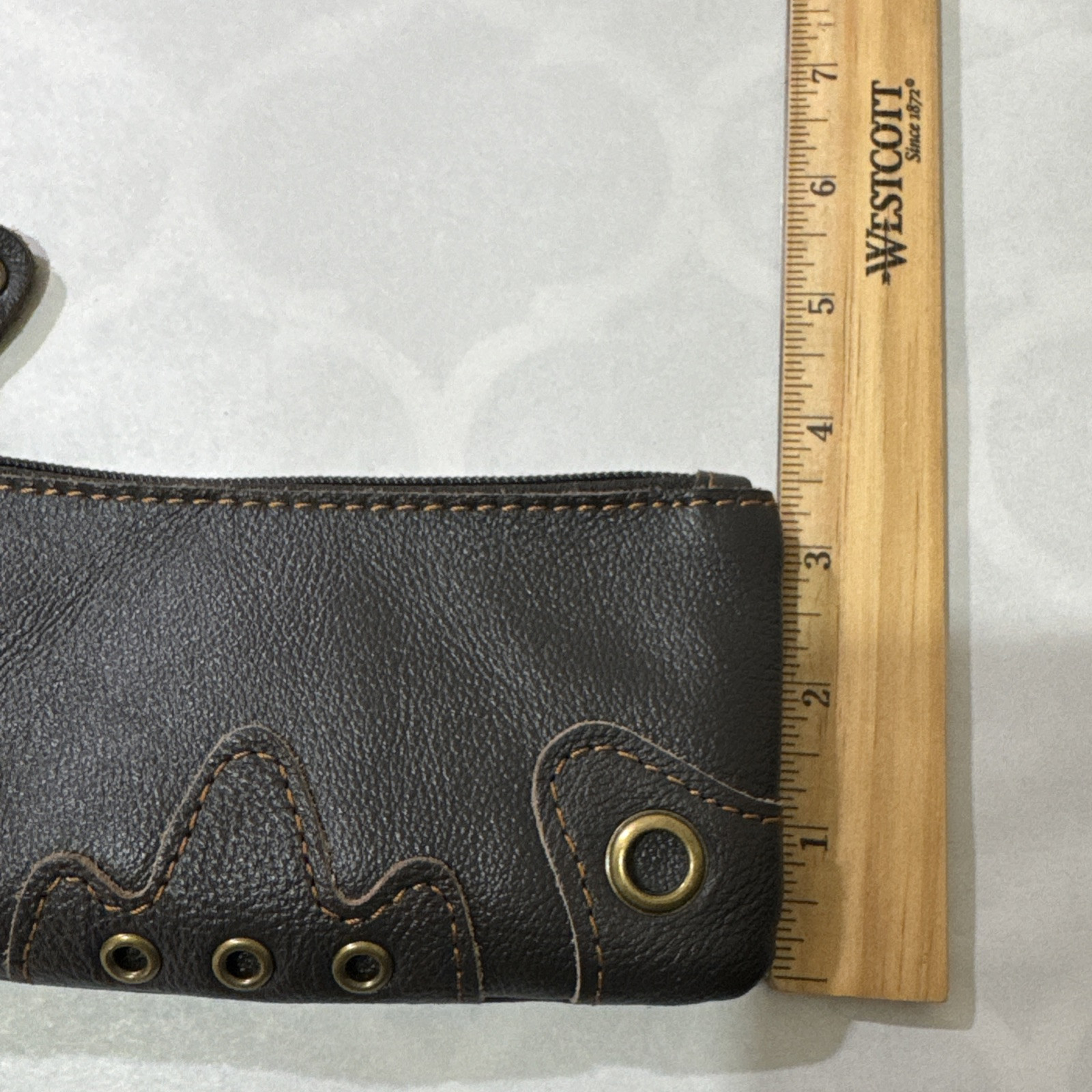 Ameri Women's Dark Brown Leather Wristlet Wallet … - image 9