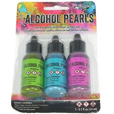 NIP Ranger Tim Holtz ALCOHOL PEARLS Ink Die Kit SUBLIME TRANQUIL INTRIQUE