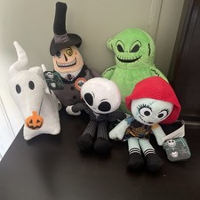 Disney Nightmare Before Christmas Plush Set Jack Sally Zero Oogie Boogie Mayor