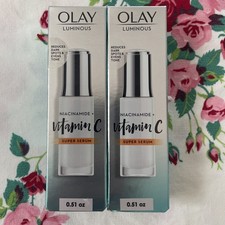 2~Olay Luminous Niacinamide+Vitamin C Super Serum Dark Spots.15oz Retired Stock