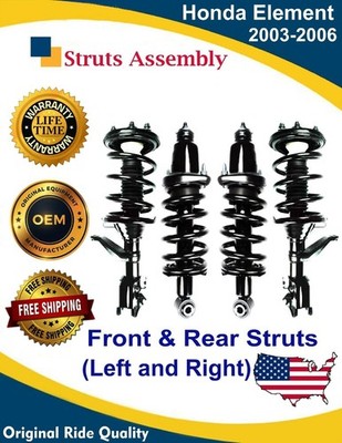 High Quality Front & Rear Struts For 2003-2006 Honda Element Lifetime Warranty