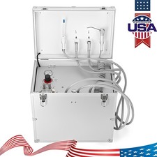 Portable Dental Mobile Delivery Unit Air Compressor Syring Suction System 4Hole