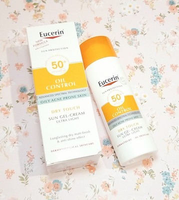 Eucerin Sun Oil Control Dry Touch Sonnengel Creme LSF 50+ Ultraleicht Fettige Akne Sen