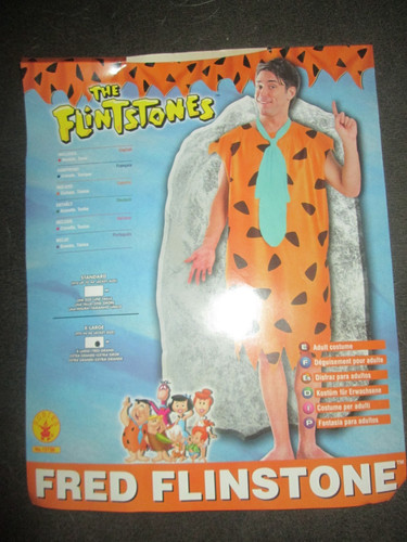 Mens THE FLINTSTONES FRED FLINSTONE Halloween Costume sz XL 44 - 48 Rubies