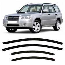 Tape-on Window Visors Rain Guards Fit Subaru Forester Sg 2002-08 Wind Deflectors