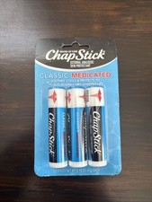 ChapStick Classic Medicated Lip Balm Skin Protectant 3 Pack