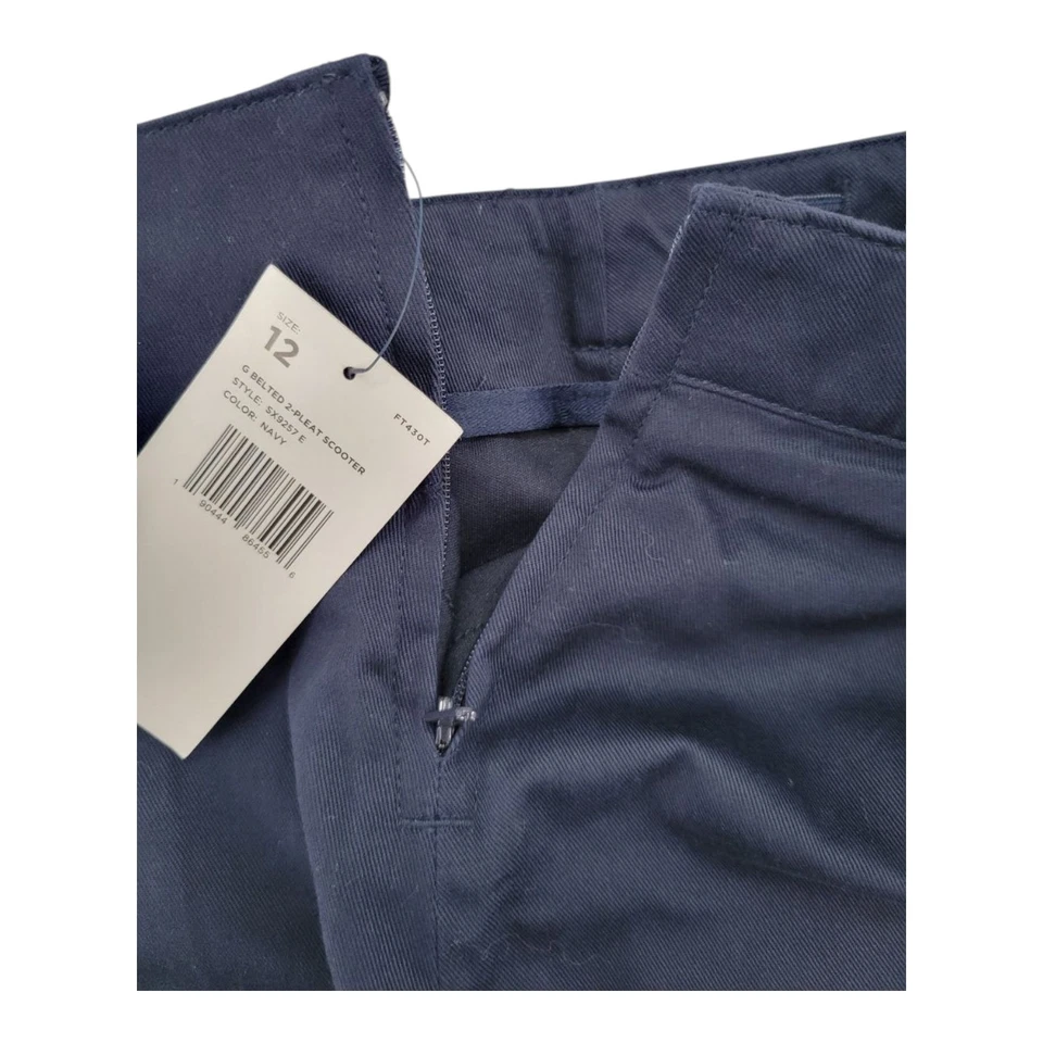 Falda Scooter French Toast Girls 2 Pliegues Azul Marino Cinturón SX9257E Talla 12 Foto 3 de 4