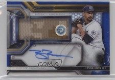 2016 Topps Strata Clearly Authentic Relics Blue /99 Tyson Ross #CAAR-TR Auto 1u6