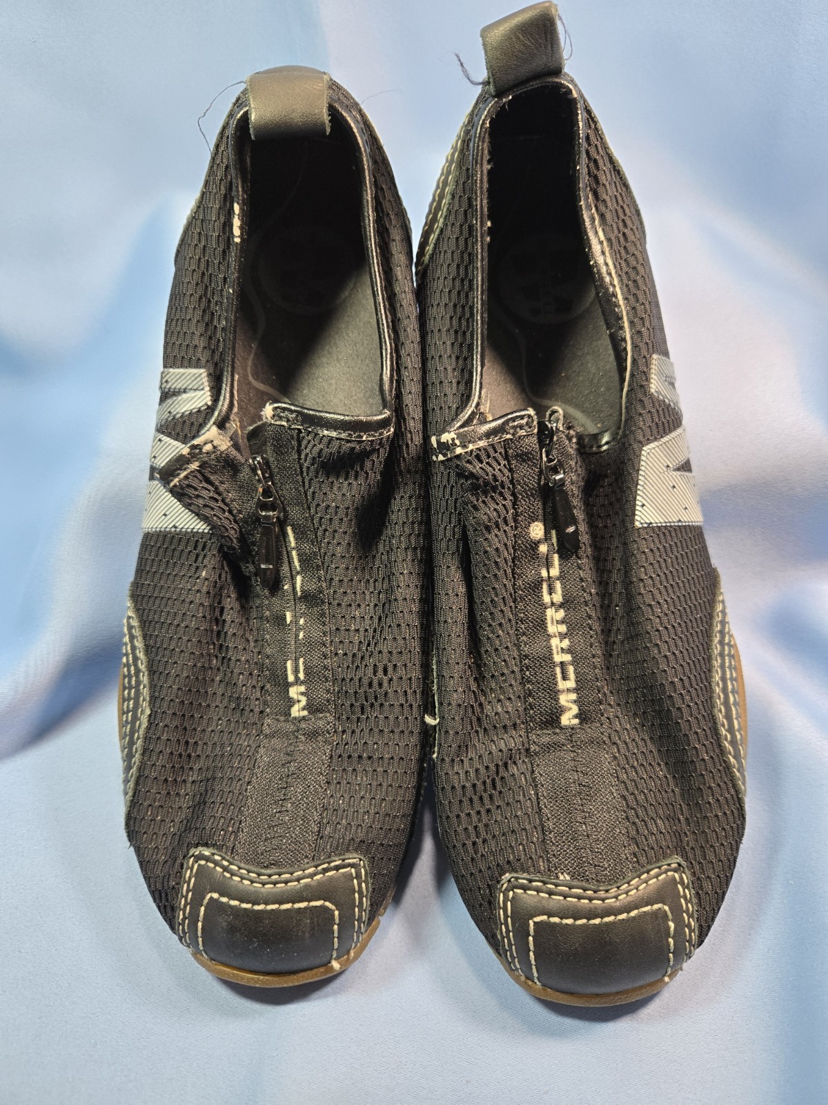 Merrell Barrado Sneakers da passeggio donna nere con zip misura 6 5 maglia