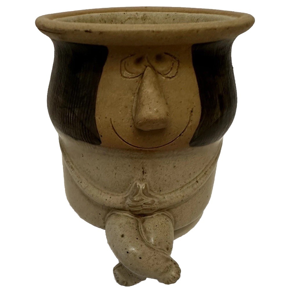 FITZ & FLOYD HUMOROUS STONEWARE PLANTER 1975 VINTAGE SUPER CUTE!