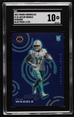 2021 Panini Chronicles Dynagon Rookies Blue Prizm 17/25 Jaylen Waddle RC lz7