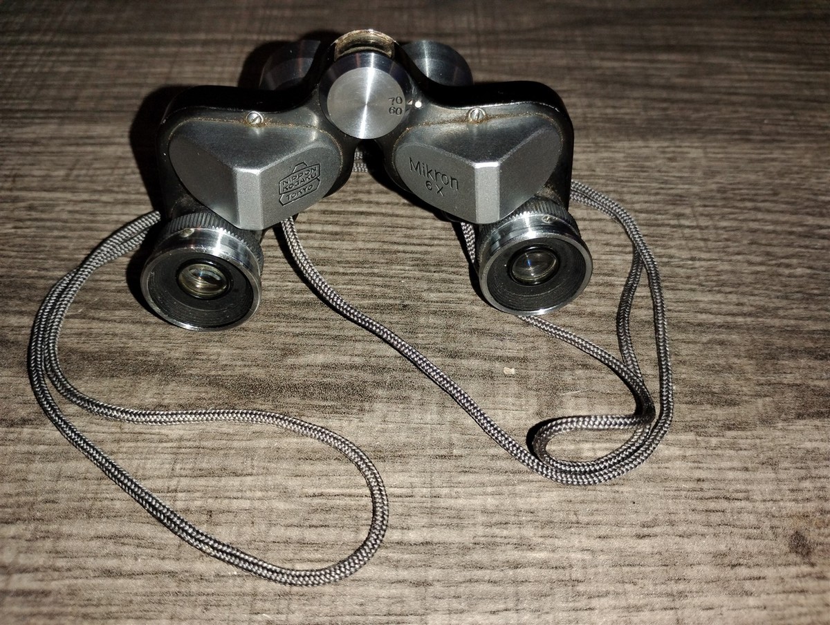 Vintage Nippon Kogaku Mikron 6x Compact Miniature Binoculars Tokyo