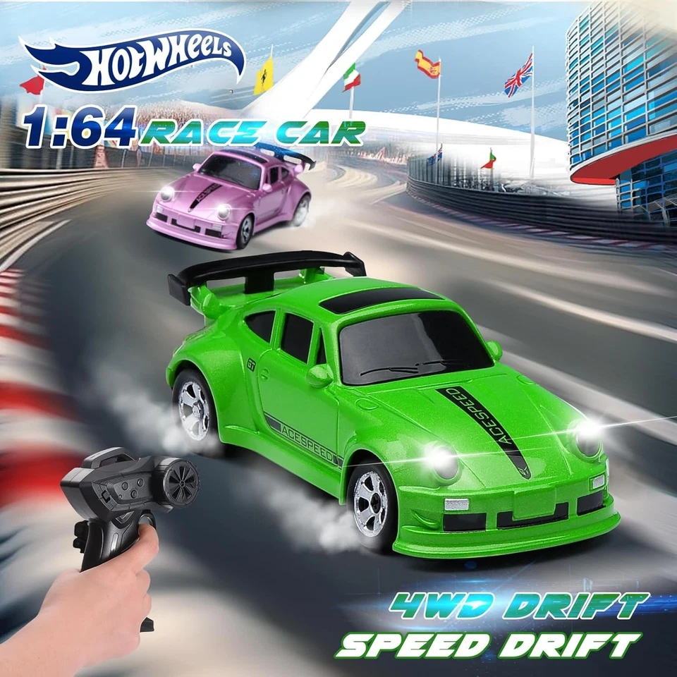 1/64 Scale Drift RC Car Mini Sportscar 2.4Ghz Gyro Remote Contrl Car Hobby Model - Image 4 of 4