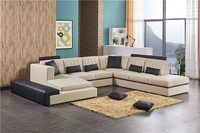 Leder Modern Couch Wohnlandschaft Ledersofa Sofagarnitur Sofa U-Form Garnitur