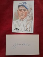 ZACK WHEAT  Signed Autographed Signed  3x5 index Card W/ PEREZ STEELE