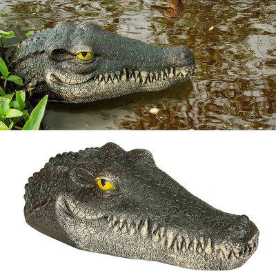 Floating Alligator Head Garden Decor for Ponds & Pools   Realistic Crocodile Hea