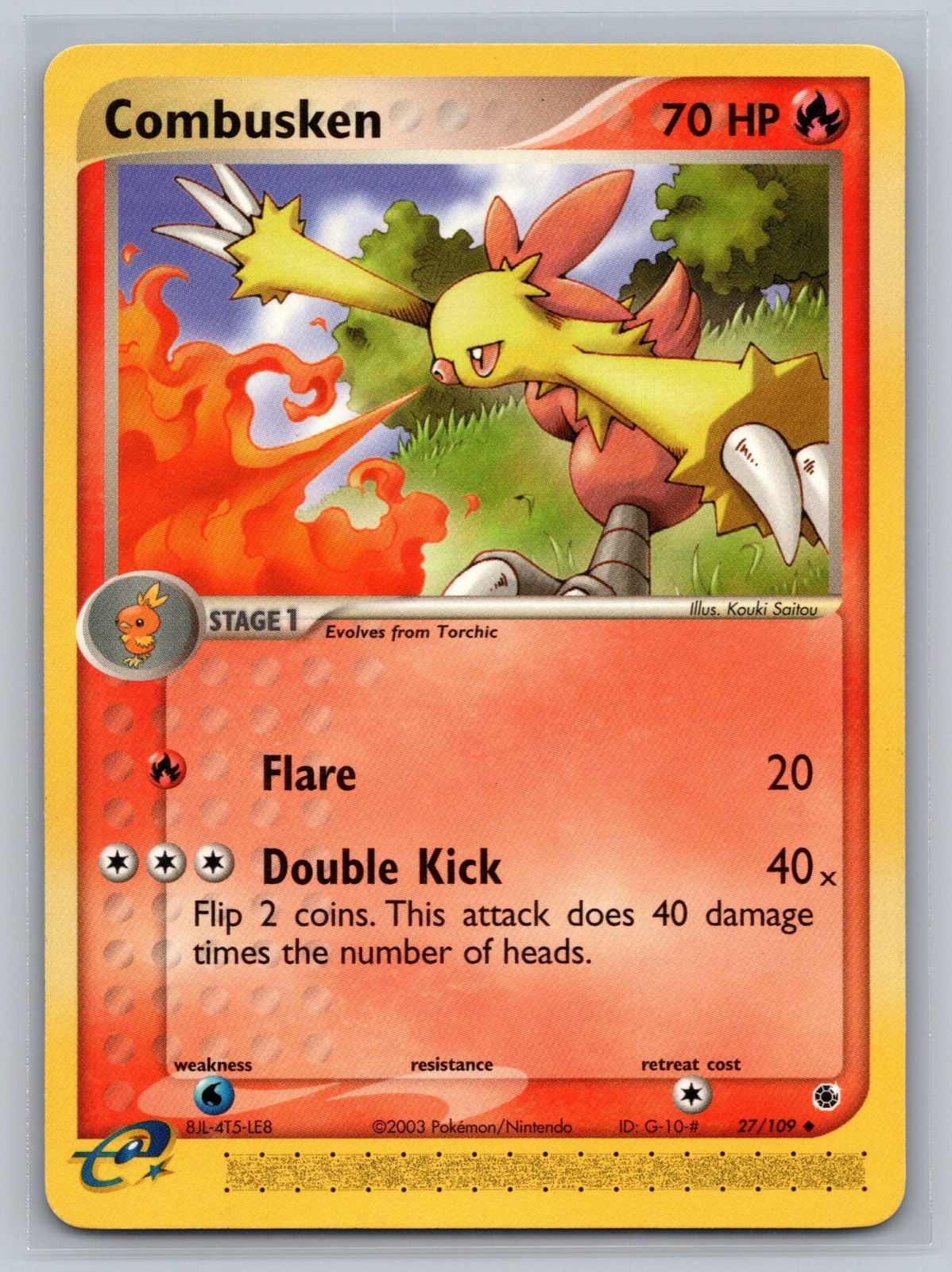 Combusken Uncommon EX Ruby and Sapphire 27/109 NM