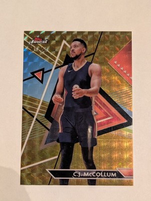 2023-24 Topps Finest C.J. McCollum /20 #141 Gold Refractor Pelicans 03/20
