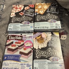 Lot Of 4 Easy Bake Oven Refill Mix Red Velvet Strawberry Cakes Cheese Pizza