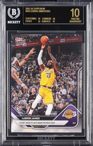 2026 TOPPS NOW #196 LEBRON JAMES BGS 10 BLACK LABEL