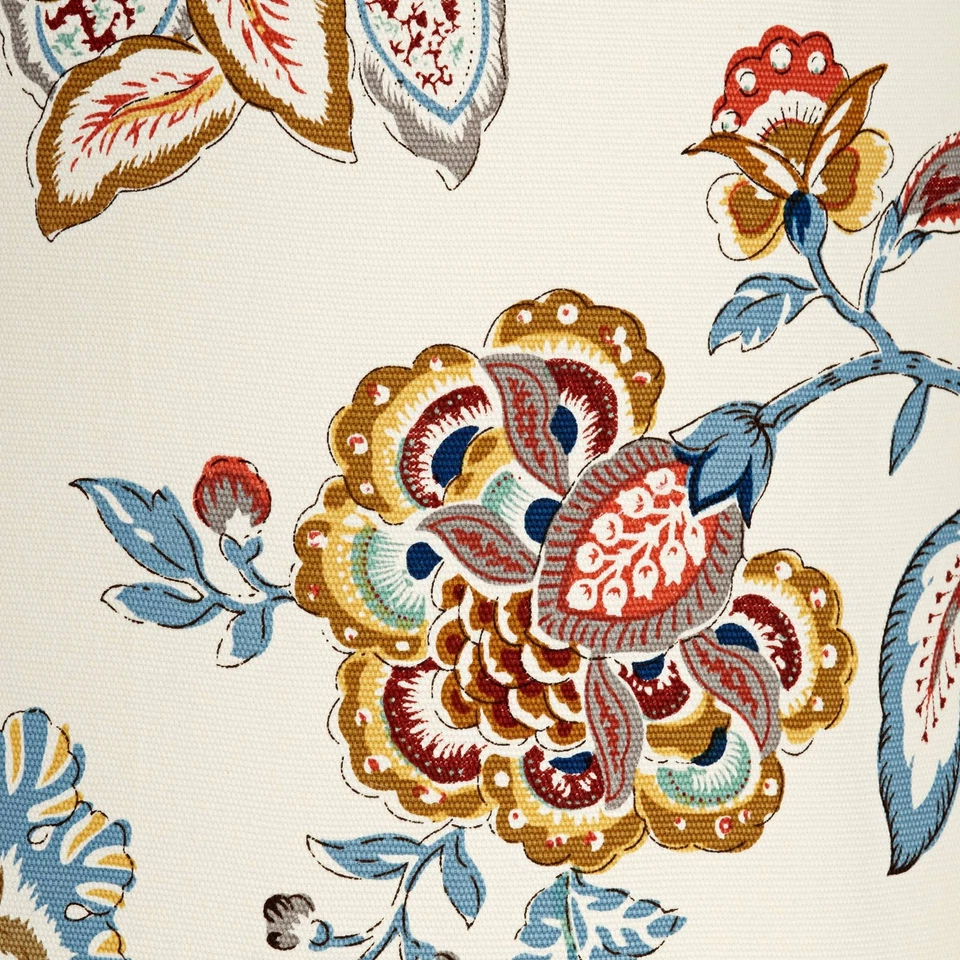 Springcrest White Paisley Set of 2 Drum Lamp Shades 14x16x11.5 (Spider) - Image 2 of 4