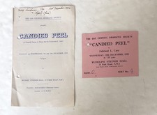 Rudolf Steiner Hall Programme And Ticket 10th Dec 1952  Candied peel