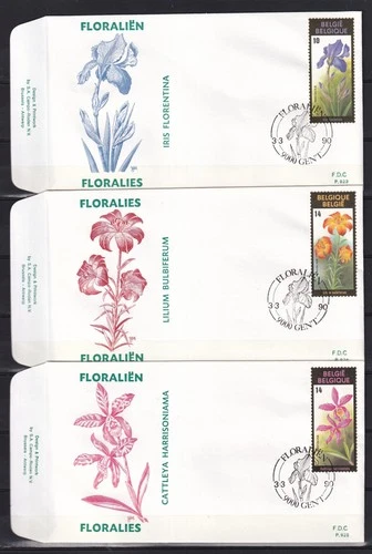 [LG79132] Belgium N°2357/2359FDC Buzin Flowers First Day Cover COB € 7,50 SUPERB