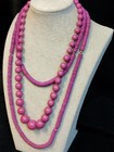 Gorgeous 2 Piece Purple Necklaces Wood And Acrylic Beads — photo 10