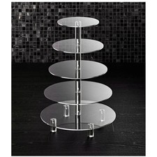 Large 5 Tier Acrylic Cupcake Stand - Elegant Dessert Display"