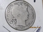 1901  50c Barber 90% Silver Half Dollar