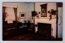 Charlottesville VA-Virginia, Drawing Room Home of James Monroe, Vintage Postcard