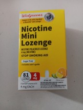 Walgreens Mini Nicotine Lozenge Citrus Flavor 4mg Box Of 81 Exp 2/26