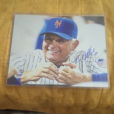 NEW YORK METS MANAGER TERRY COLLINS AUTOGRAPHED 8X10 PHOTO  COA