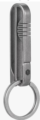 KeyUnity KM03 Titanium Keychain Clip Belt Loop Key Holder with Removable Key